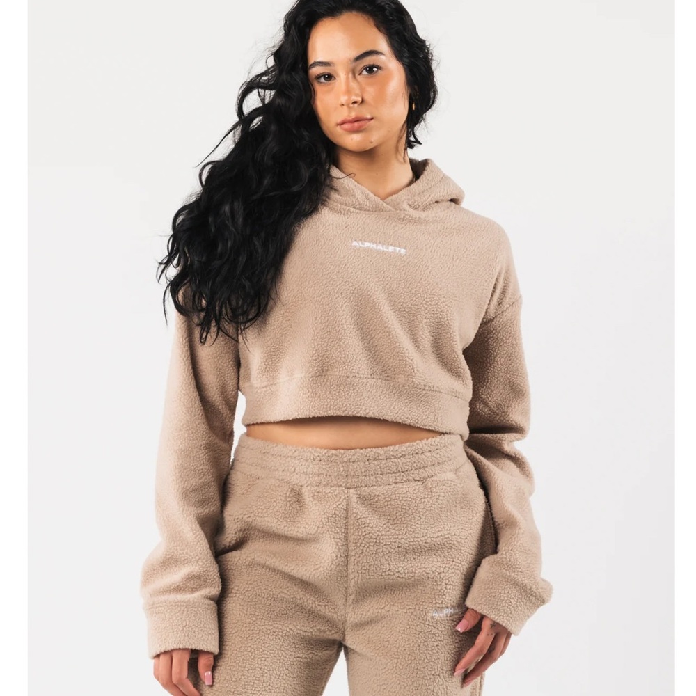 Alphalete Women's Beige Fleece Hoodie